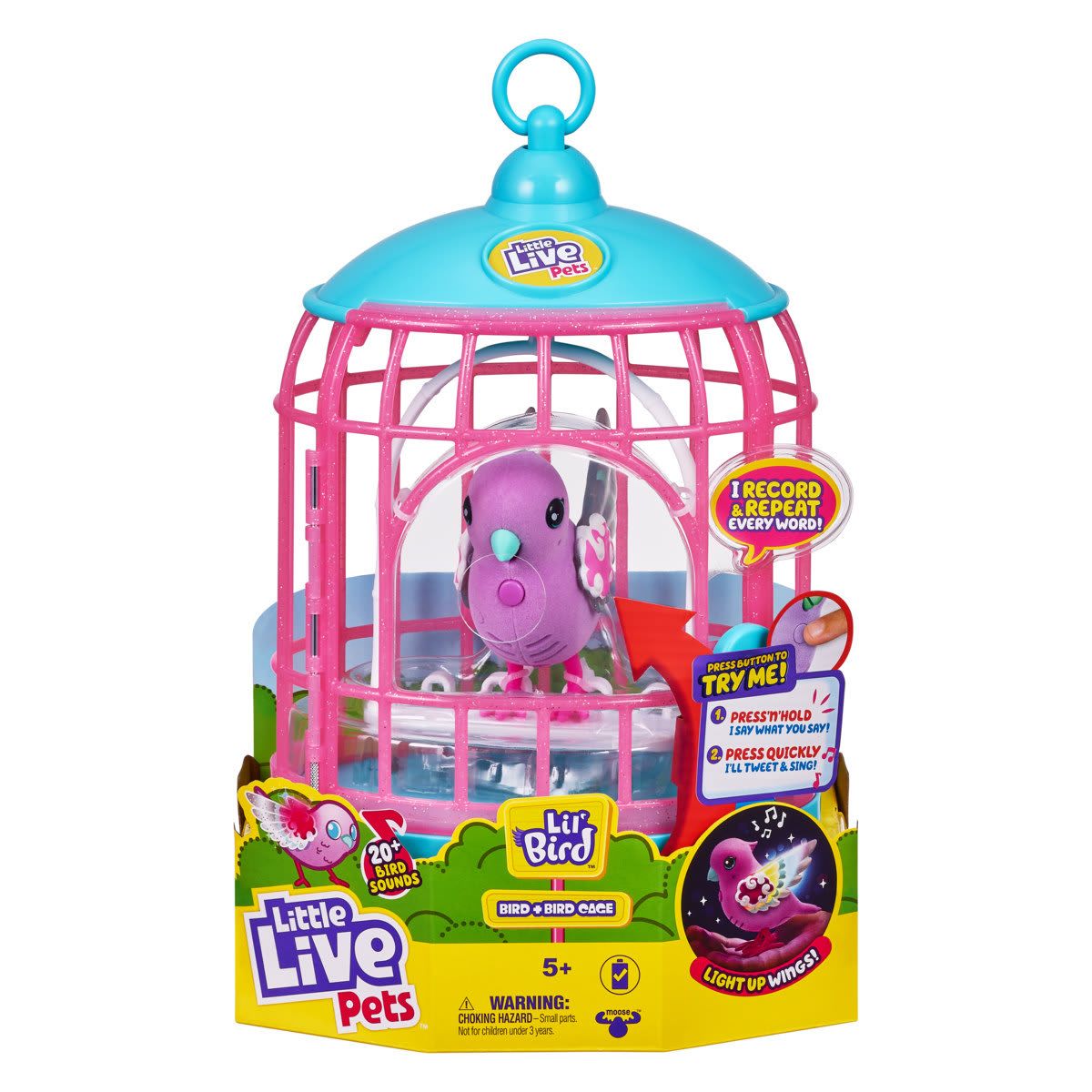 Little Live Pets - Lil' Bird & Bird Cage: Polly Pearl
