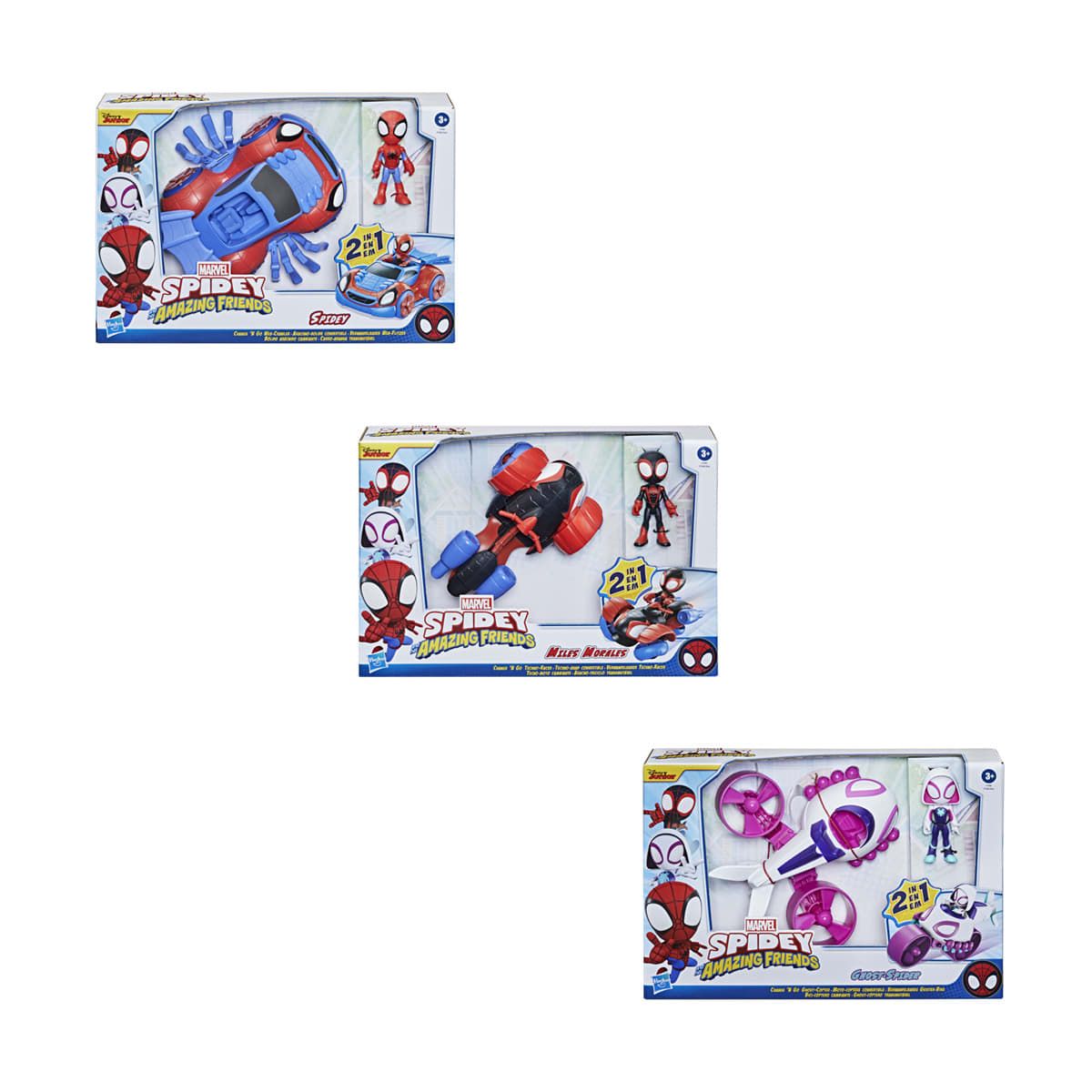 Marvel Spidey and His Amazing Friends 2-in-1 Vehicle - Assorted