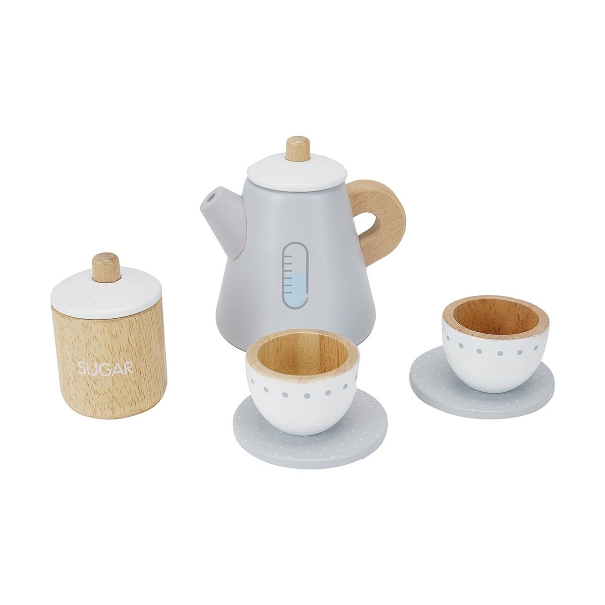 6 Piece Wooden Kettle Set