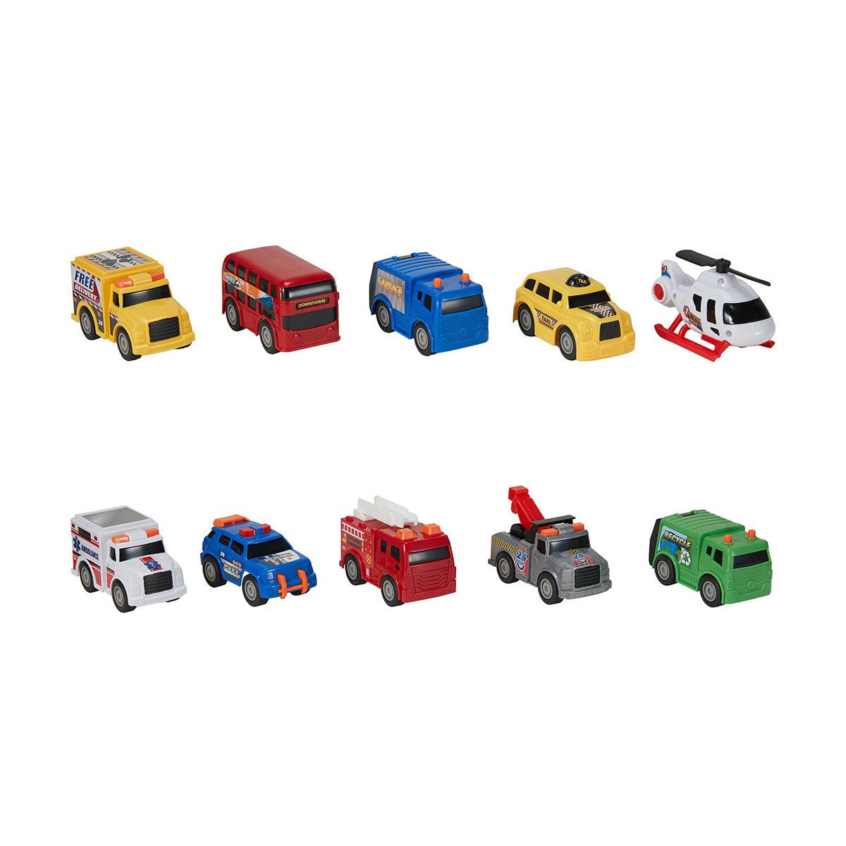 5 Pack Mini City Vehicles Set - Assorted
