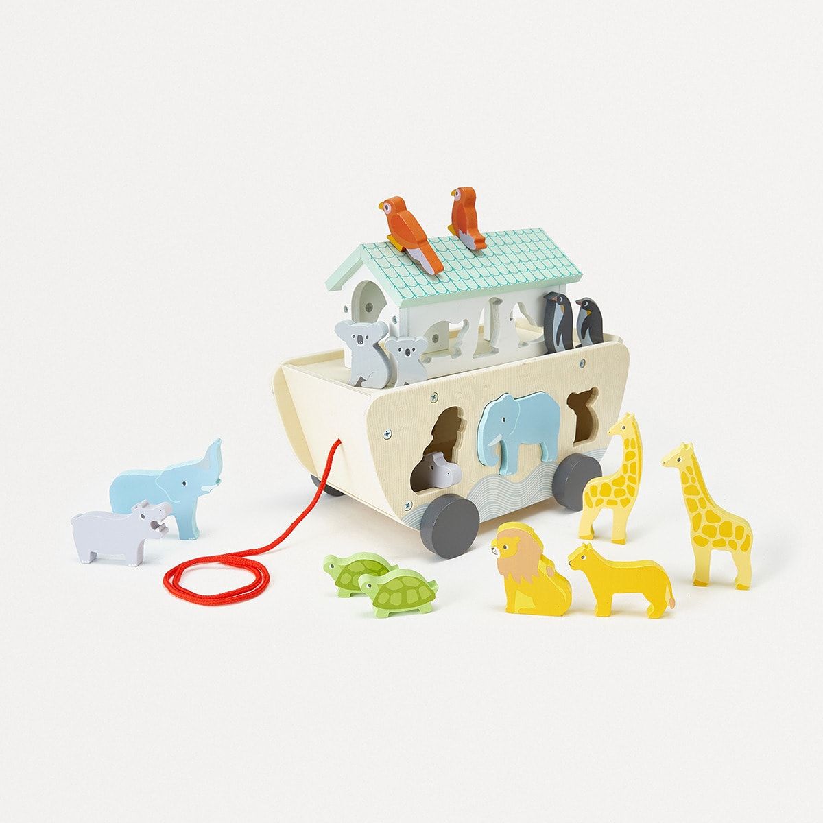 Wooden Animal Boat