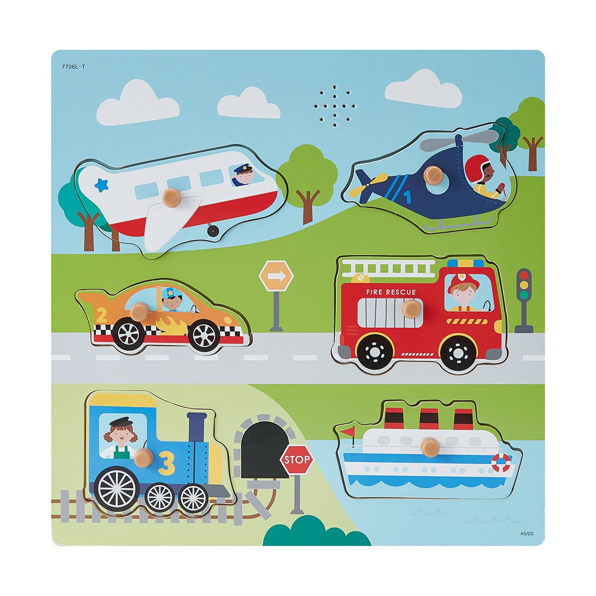 Wooden Vehicle Sound Puzzle