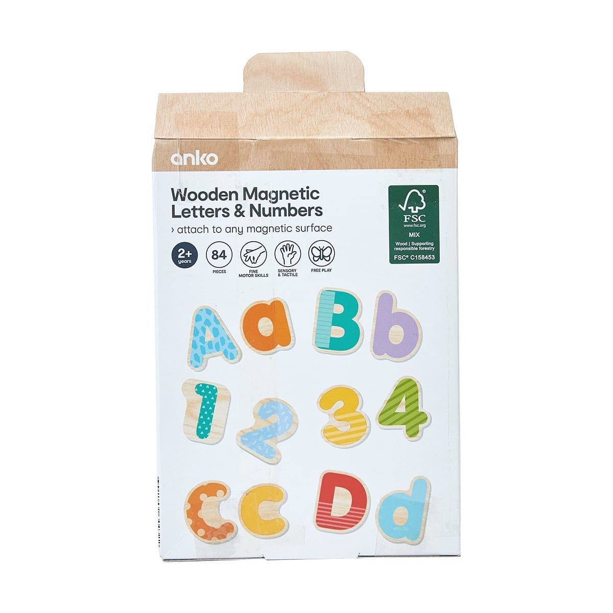 84 Piece Wooden Magnetic Letters & Numbers