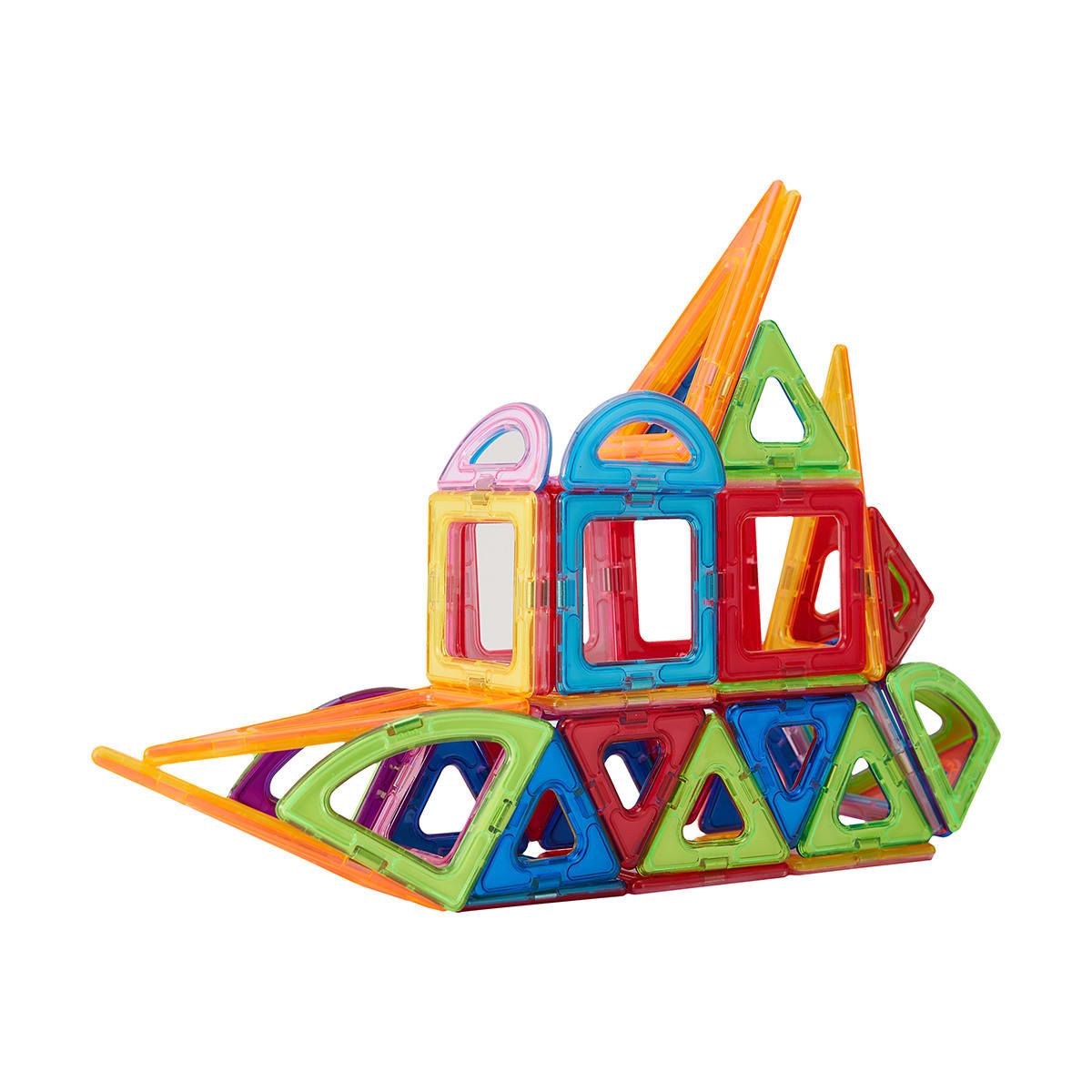 50 Piece Magnetic Tiles Playset