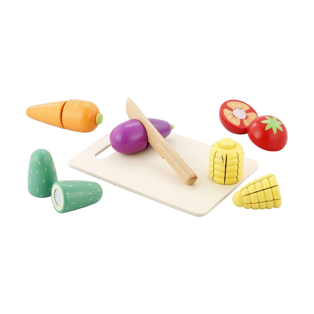 Wooden Vegetables Cutting Set