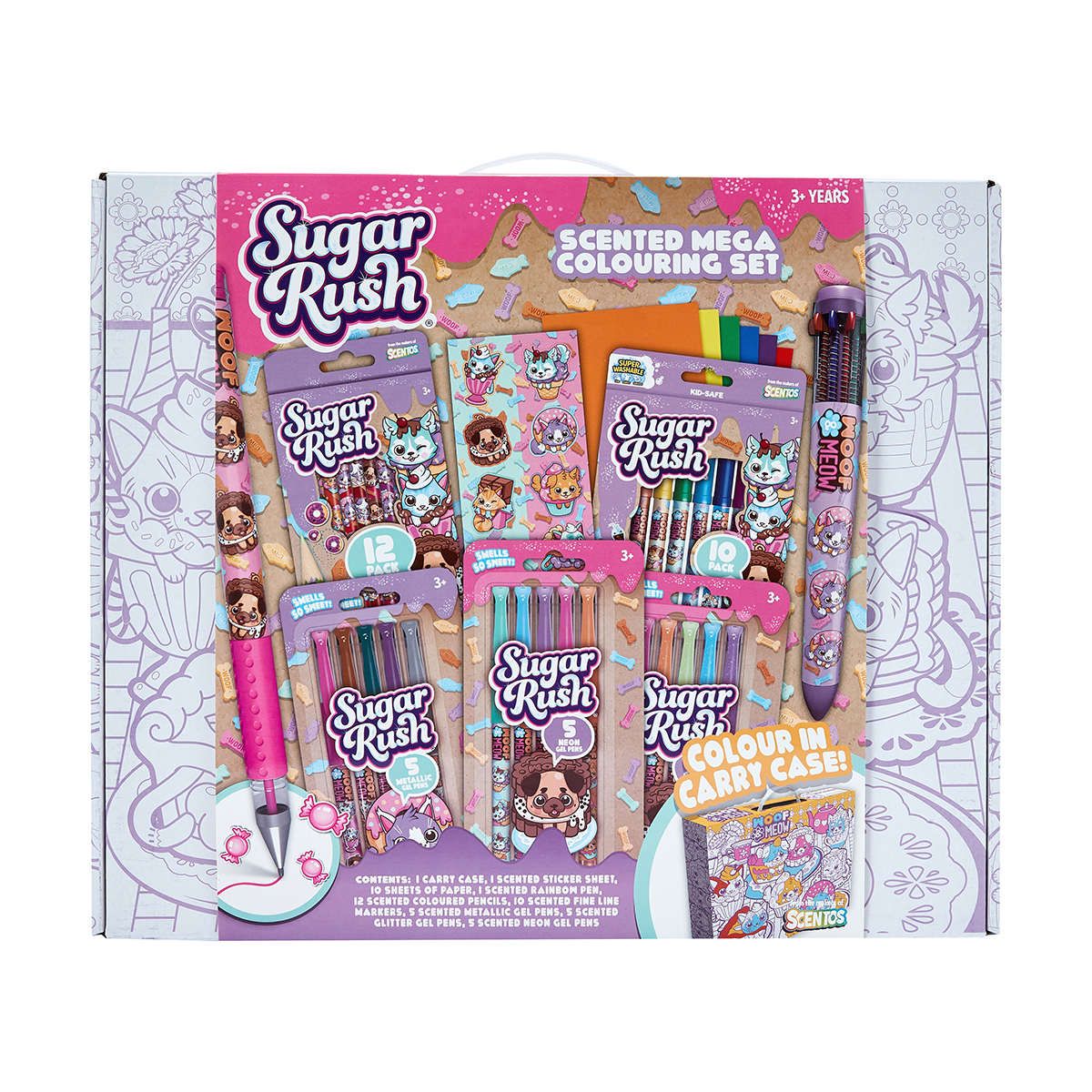 Sugar Rush Scented Mega Colouring Case