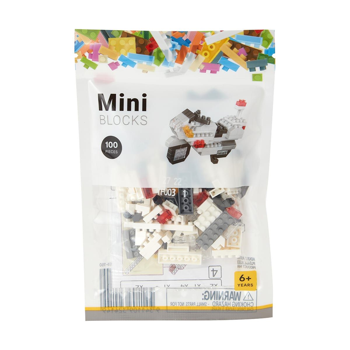 100 Piece Mini Blocks - Motorcycle