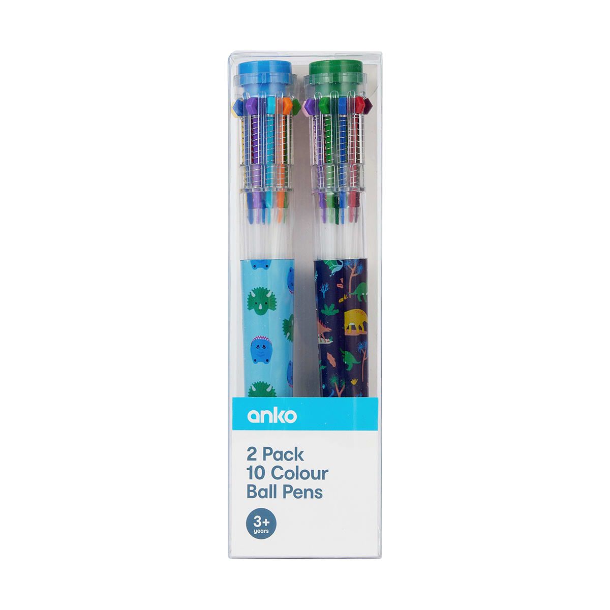 2 Pack 10 Colour Ball Pens - Adventure