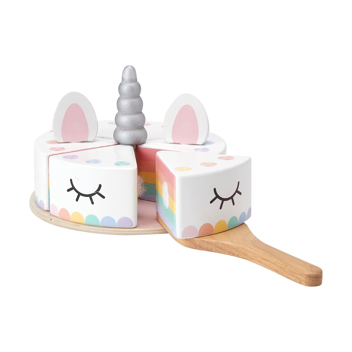 11 Piece Wooden Unicorn Cake Set