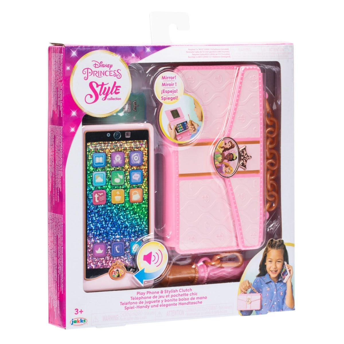 Disney Princess Style Collection Play Phone and Stylish Clutch