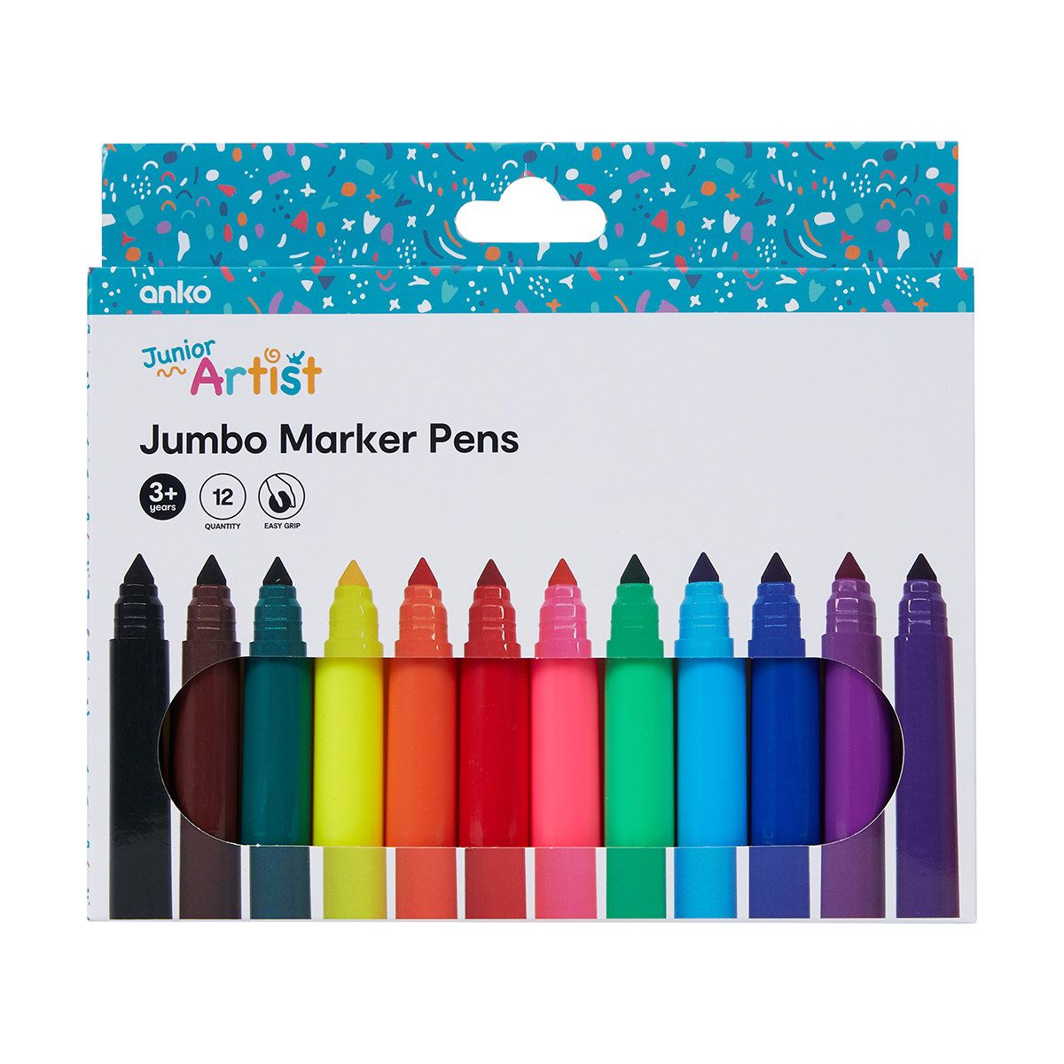12 Pack Junior Artist Jumbo Marker Pens