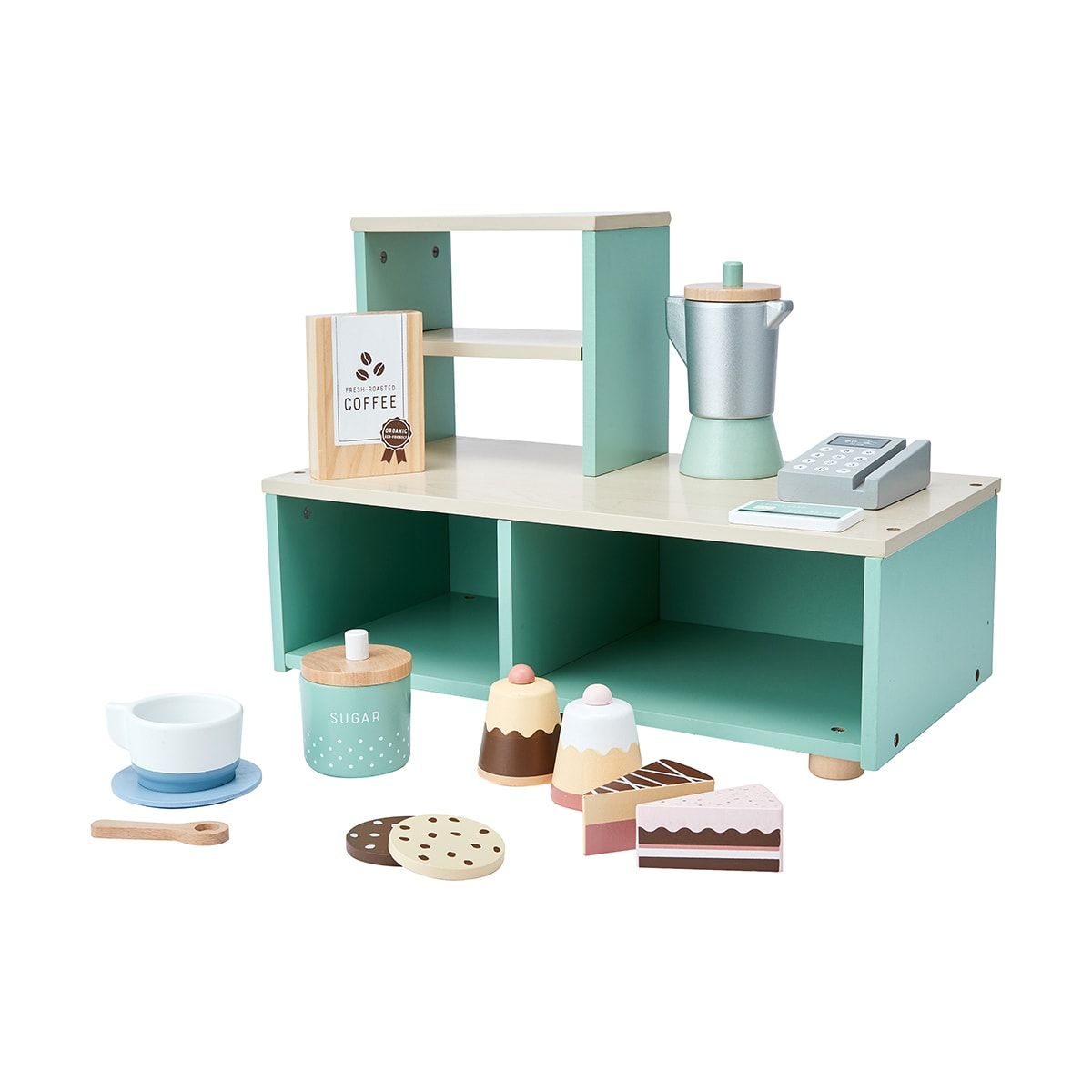 18 Piece Wooden Vintage Cafe