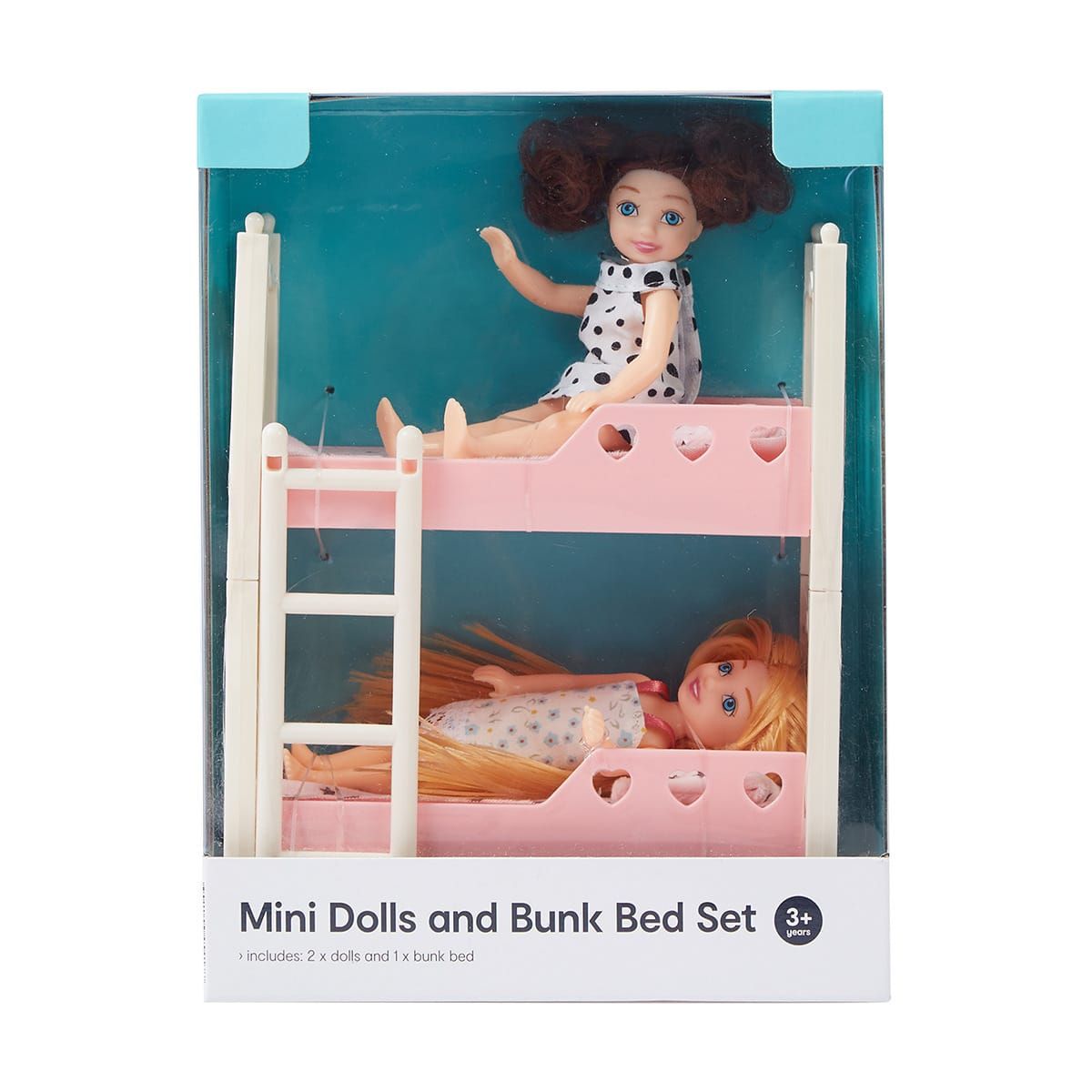 Mini Dolls and Bunk Bed Set