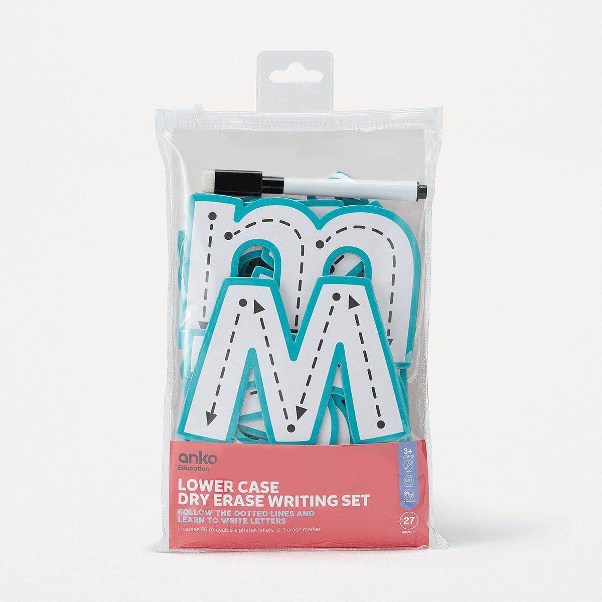 27 Piece Lower Case Dry Erase Writing Set