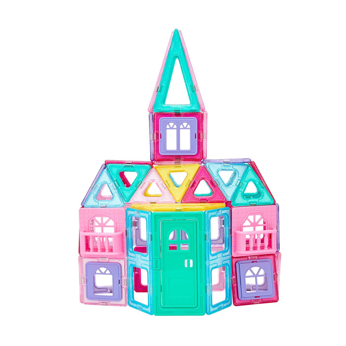 54 Piece Magnetic Tiles Castle Set