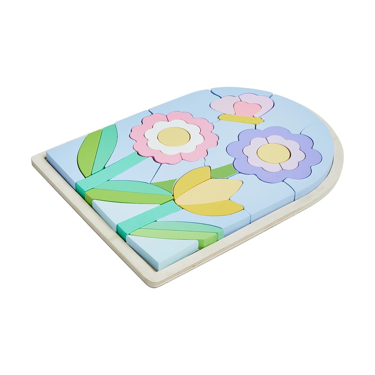 Wooden Blocks Flower Puzzle