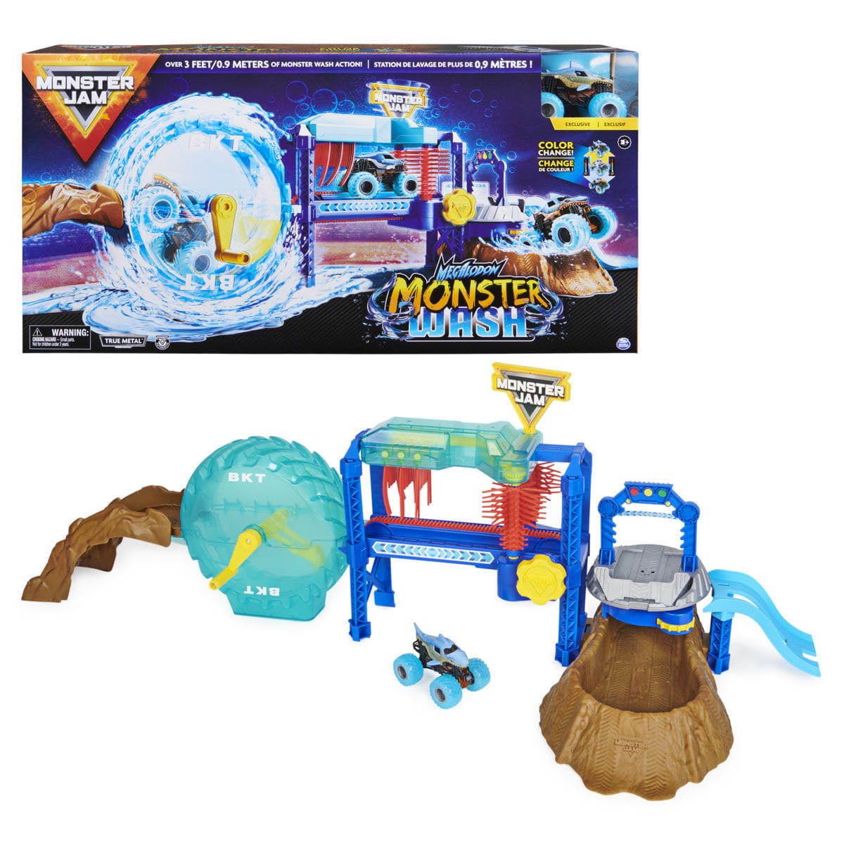 Monster Jam 1:64 Truck Wash Playset - Megalodon Monster Wash