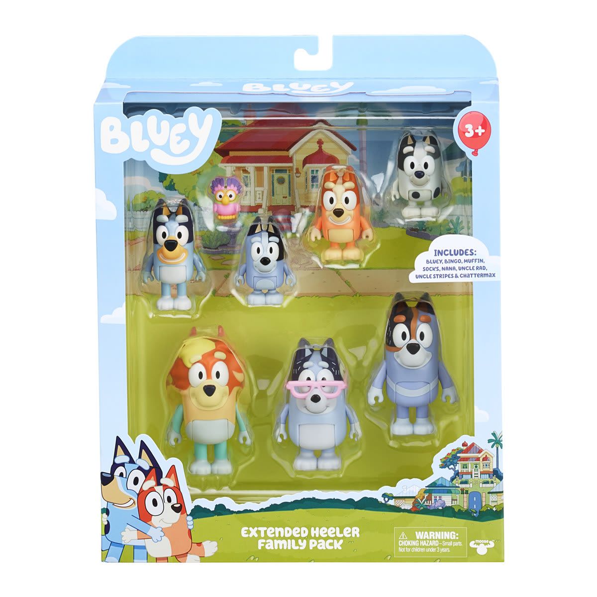 8 Pack Blueyâs Family and Friends Figures