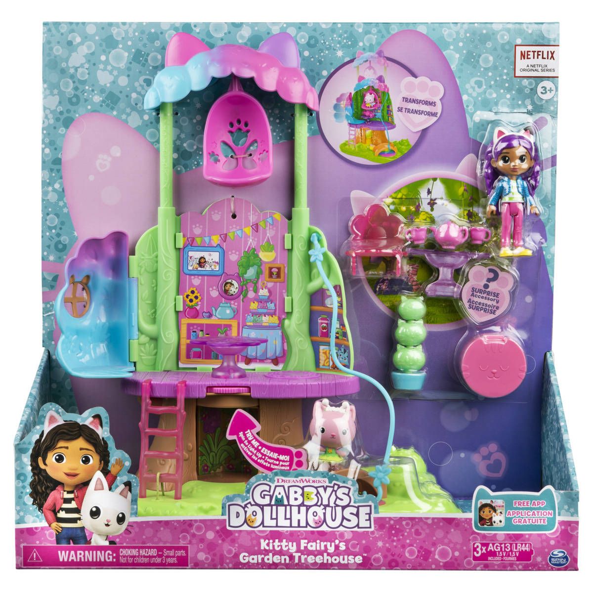 DreamWorks Gabby's Dollhouse Kitty Fairy's Garden Treehouse
