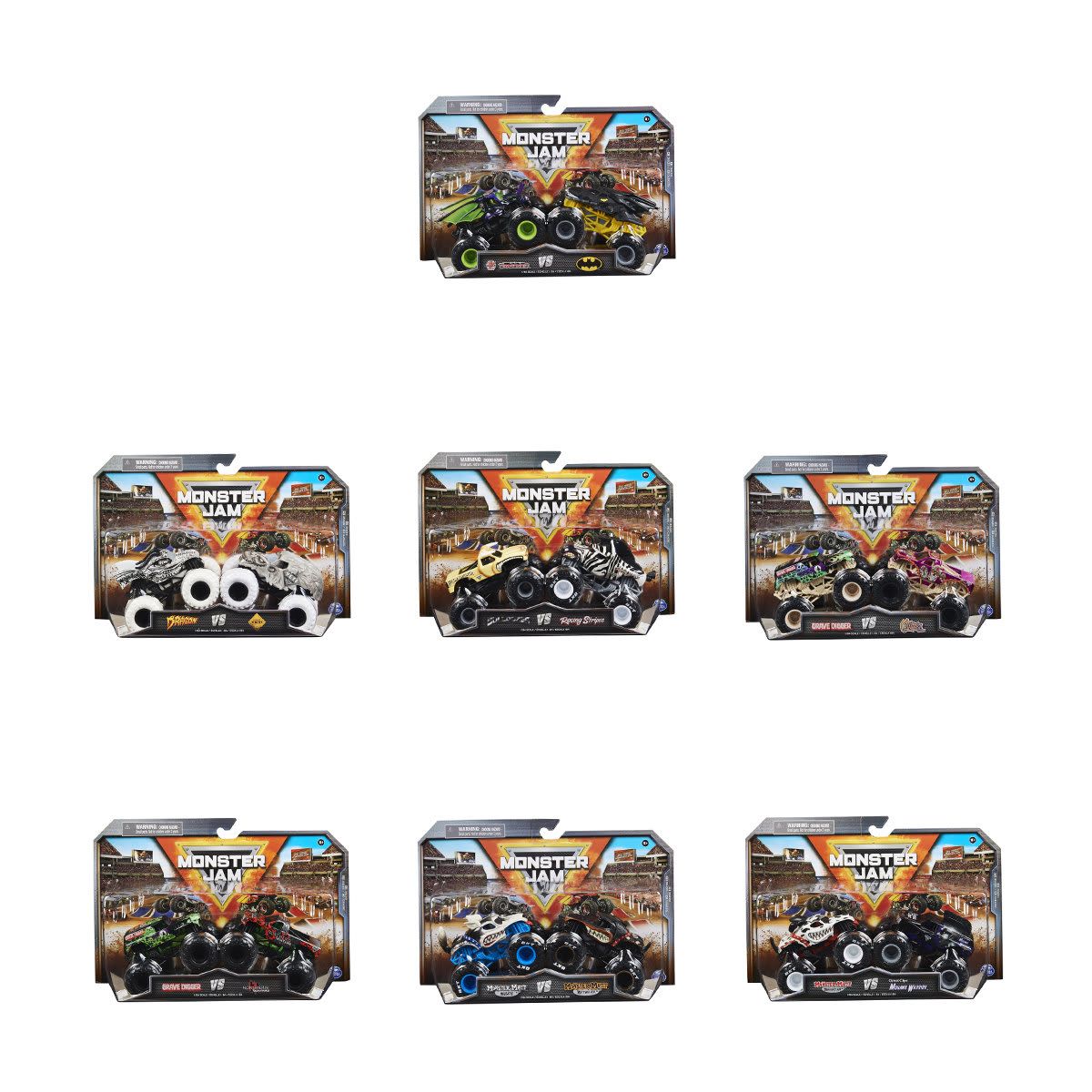 2 Pack Monster Jam 1:64 Die Cast Trucks - Assorted