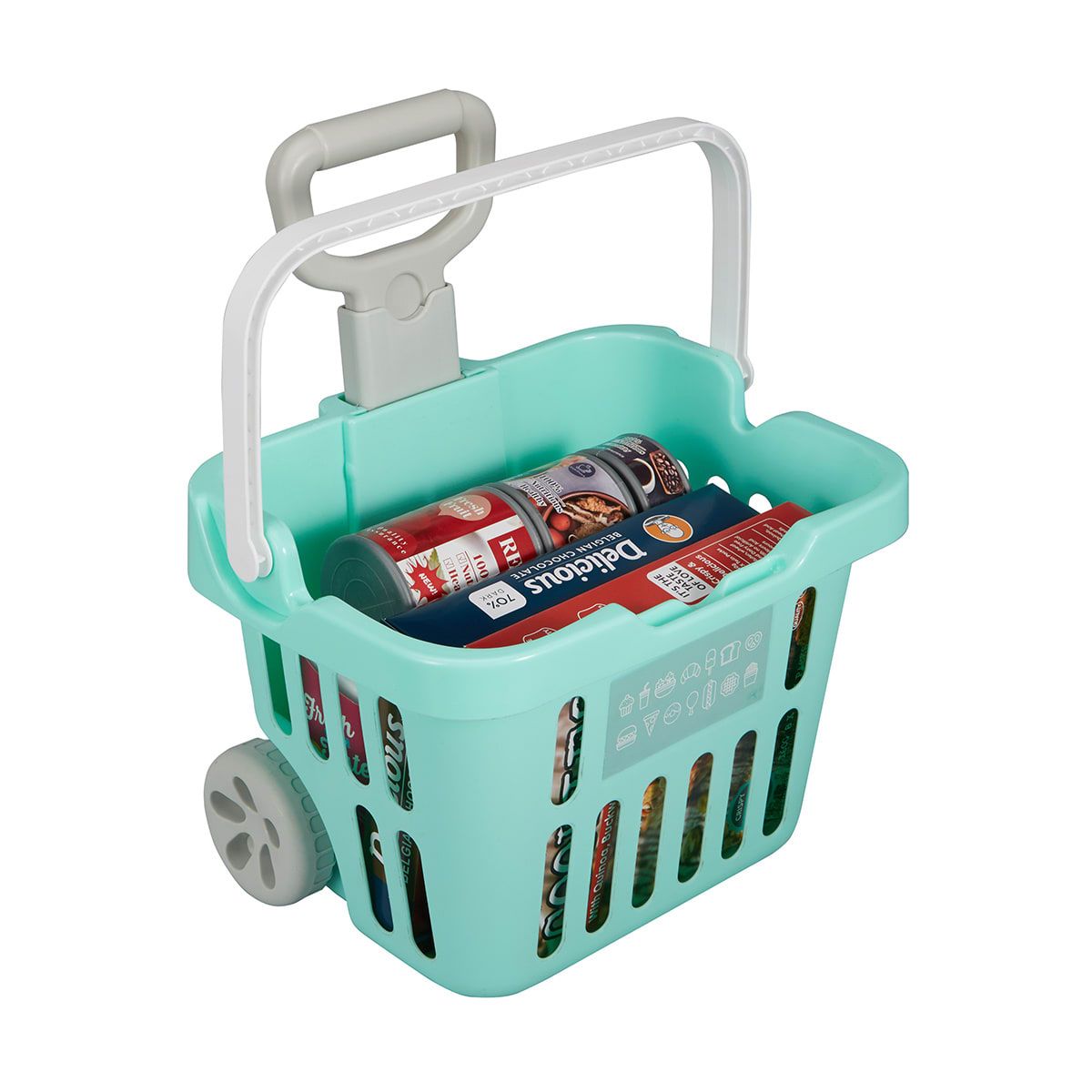 7 Piece Pull Along Shopping Basket