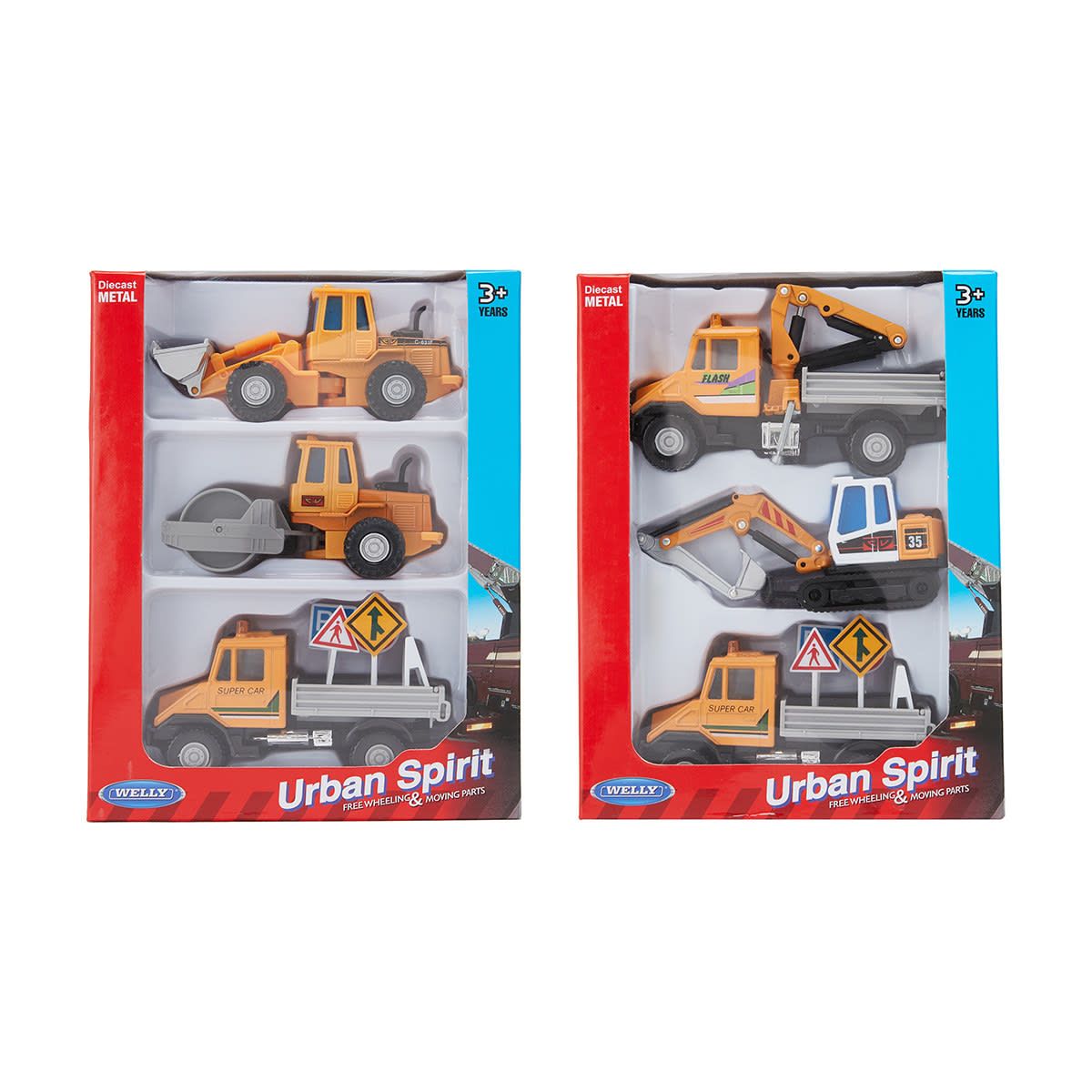 Welly Diecast Metal Urban Spirit Free Wheeling and Moving Parts - Assorted