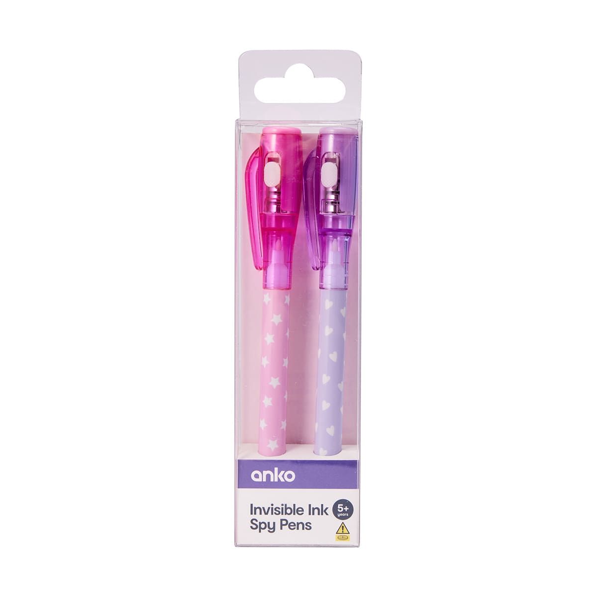 2 Pack Invisible Ink Spy Pens - Icons