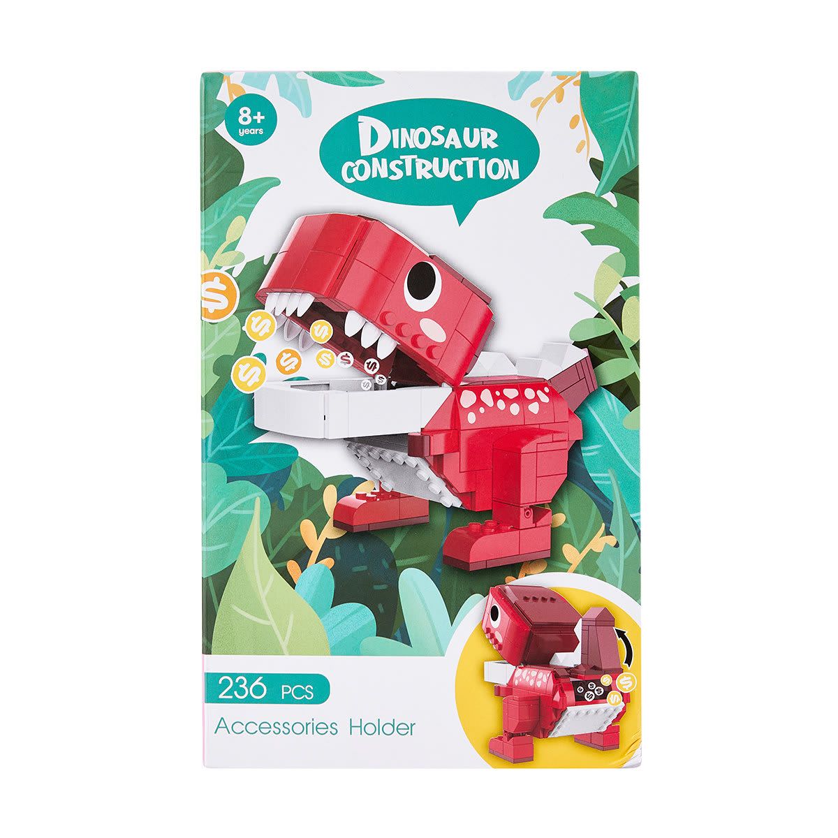 236 Piece Dinosaur Construction Accessories Holder