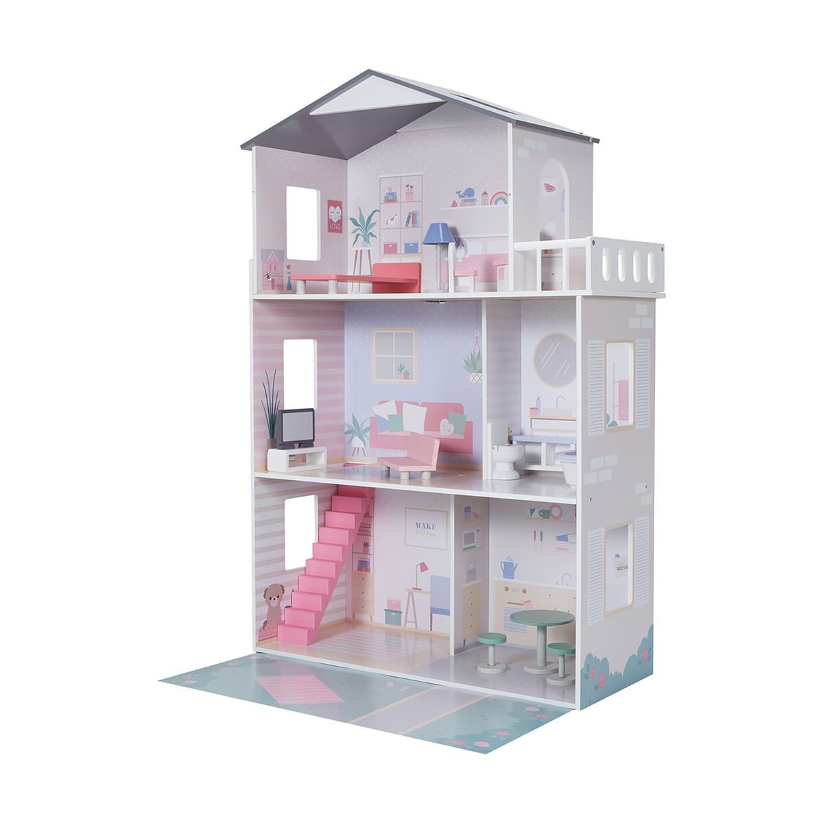 Wooden Traditional Dollhouse