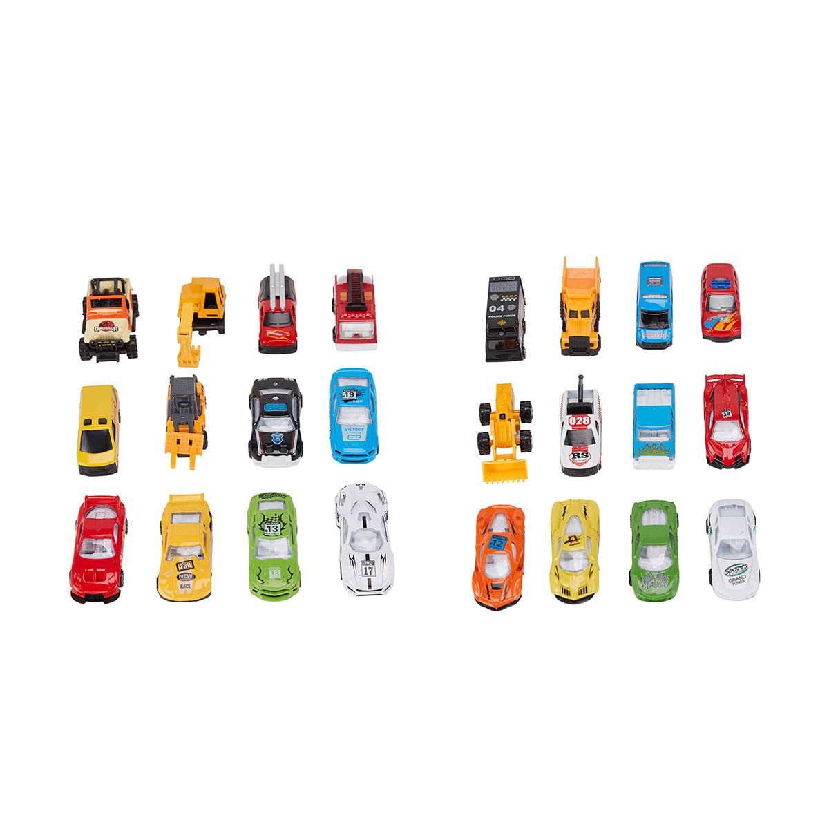 12 Pack Diecast Vehicles - Assorted