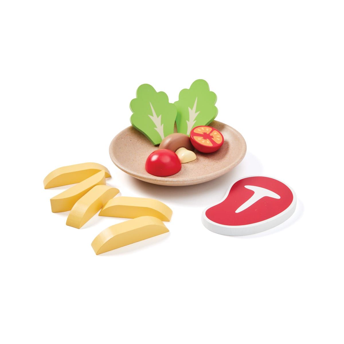 12 Piece Wooden Steak Meal Set