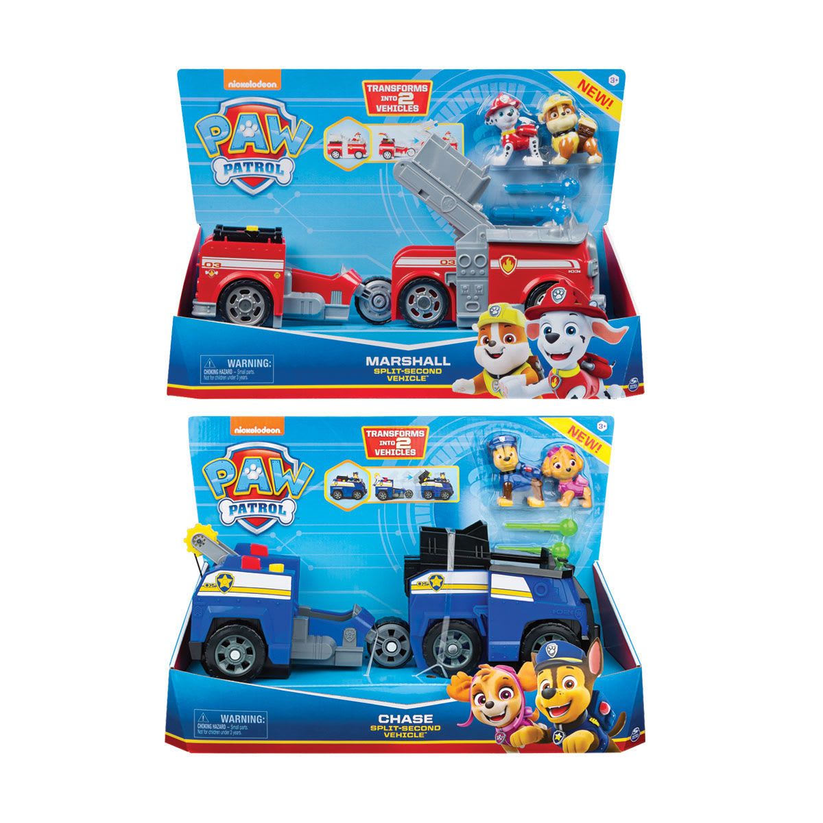 Paw Patrol Split Second Vehicle Set - Assorted