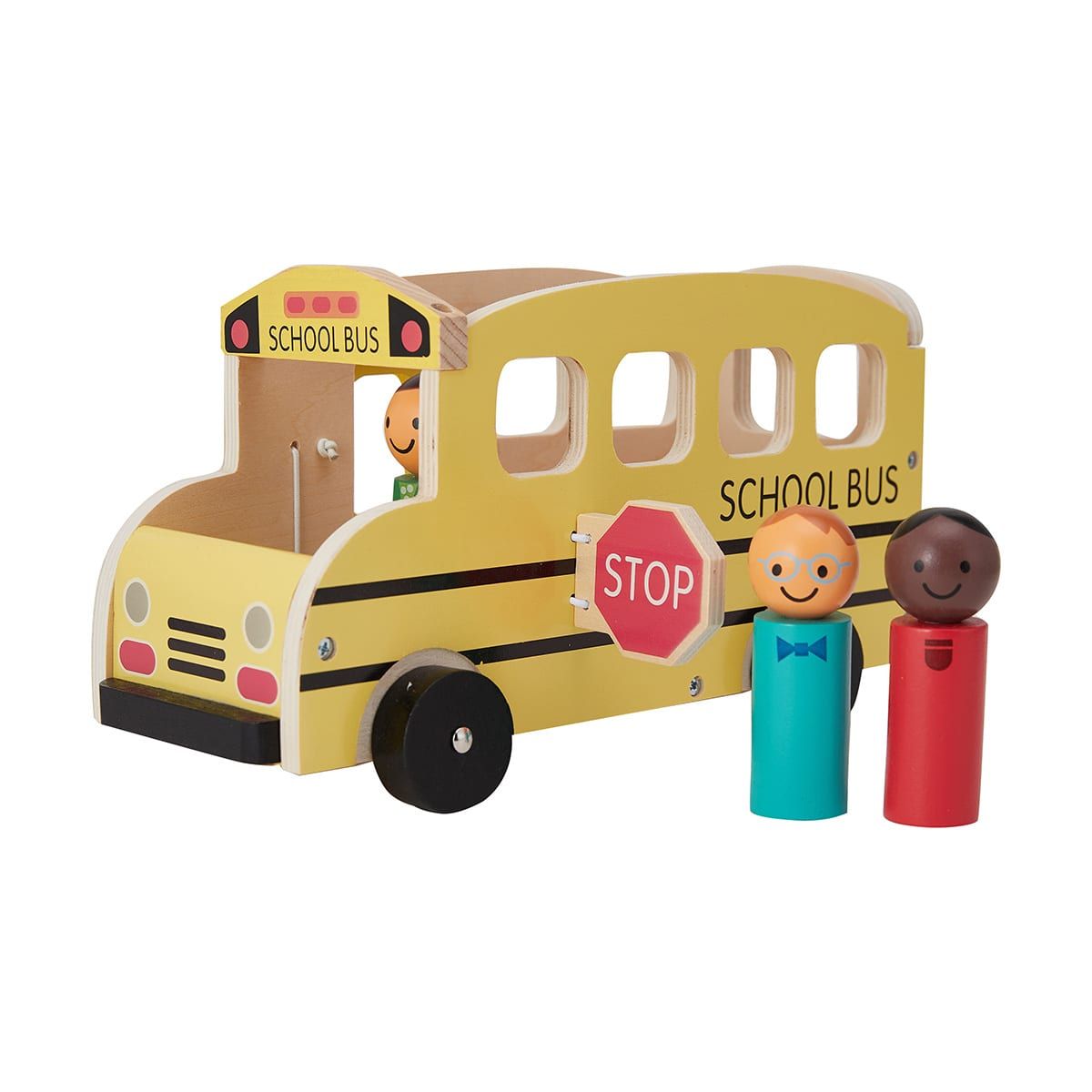 Wooden School Bus Playset