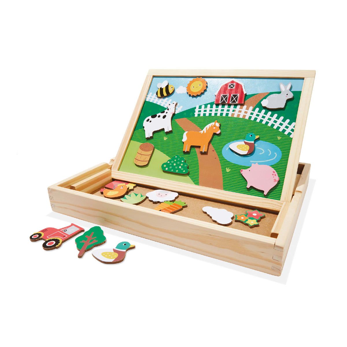 2-in-1 Magnetic & Blackboard Set