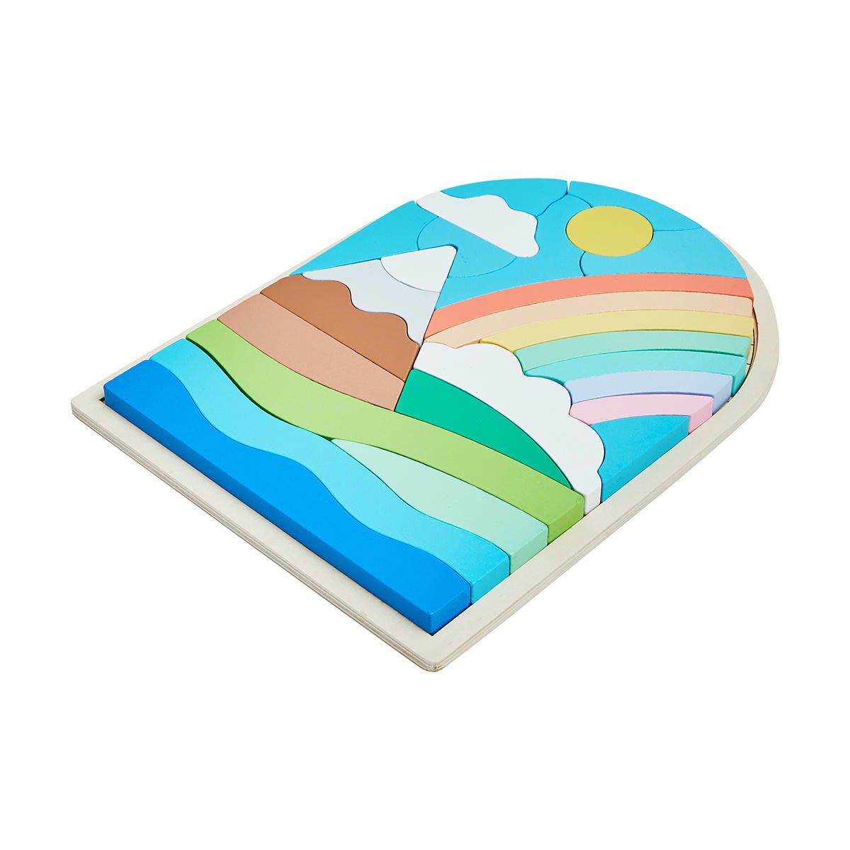 Wooden Blocks Mountain Puzzle