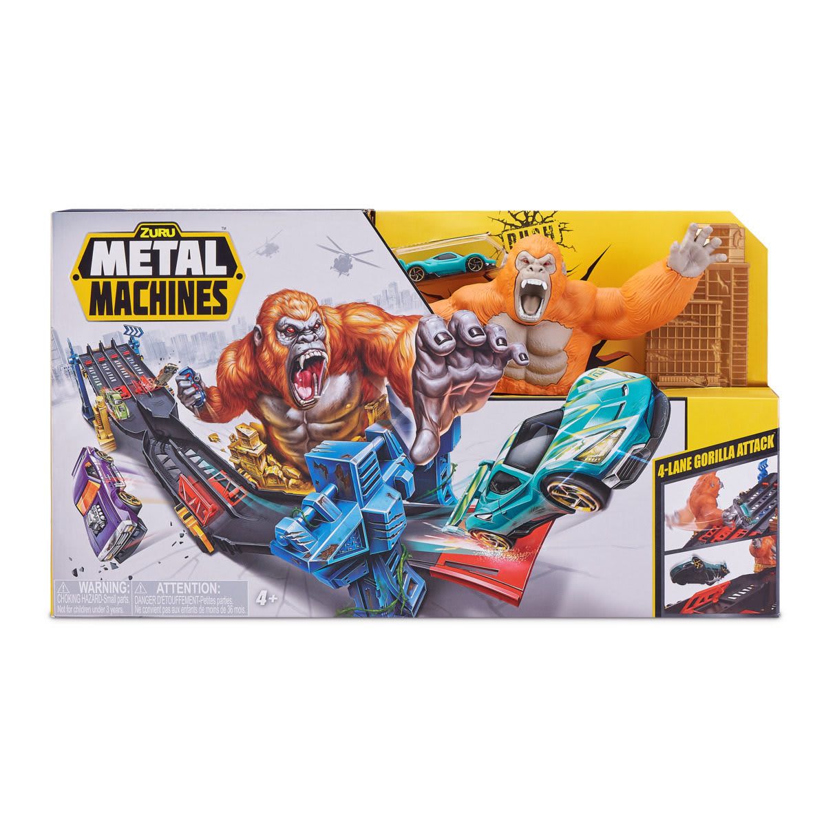 Zuru Metal Machines 4 Lane Gorilla Attack Track Set