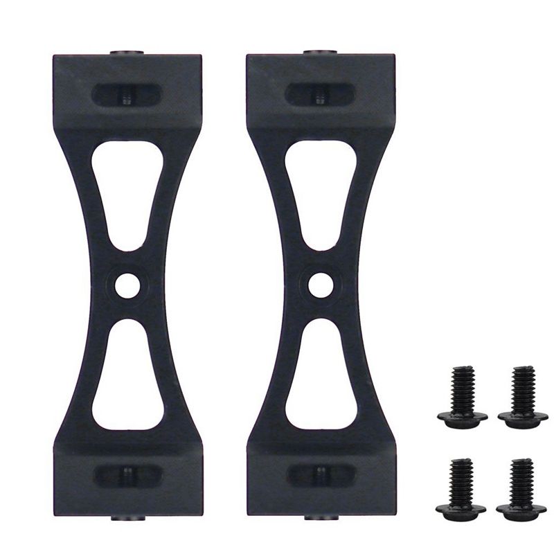 2Pcs Metal Bracket for Wpl B1 B14 B16 B24 C14 C24 B36 Mn D90 D91 Rc Car Upgrade Metal Diy Parts Kit,Black