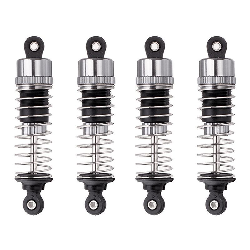 TWEXQNY-4PCS Upgraded Aluminum Capped Oil Filled Shock Absorber Damper for HBX 16889 M16100A 1/16 RC Car Parts