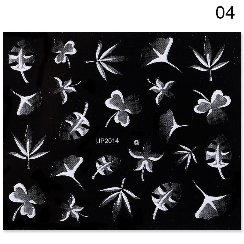 1 3D Nail Sticker  Butterfly Colorful Flower And Leaf Pattern Nail Decal Stickers Summer Nail Sticker Art Decorations