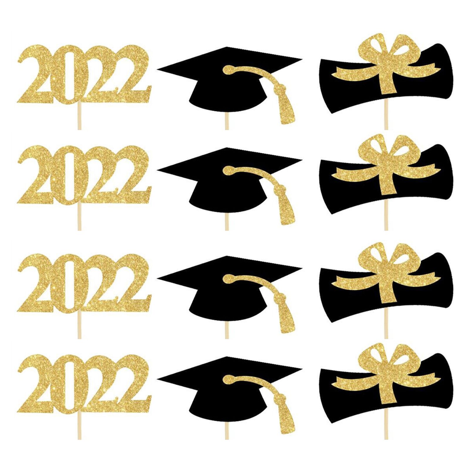 Pastry Topper Wide Application 2022 Elegant Diploma Shape Cake Topper