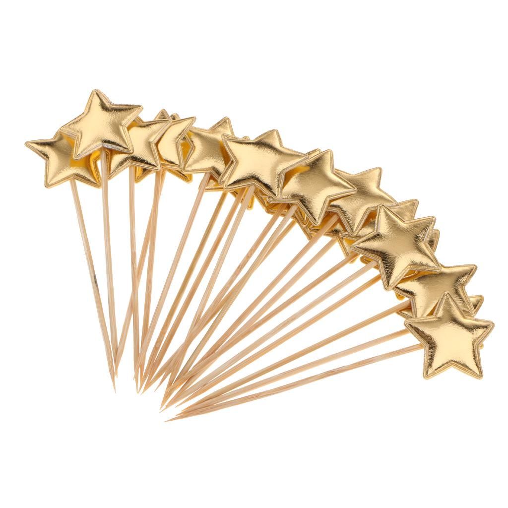 20 Pieces Star Cake Cupcake Topper for Birthday/Wedding Party Decor