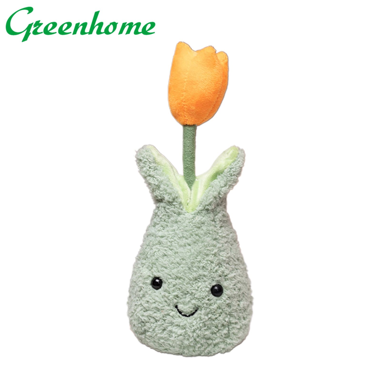 Greenhome Stuffed Decoration Toy Soft Ornamental Adorable Cartoon Simulation Tulip Stuffed Doll for Living Room
