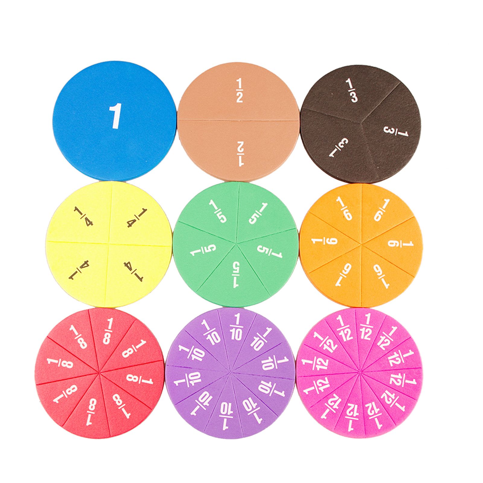 51Pcs/Set Number Block Creative Math Learning EVA Fraction Arithmetic Toys for Kids