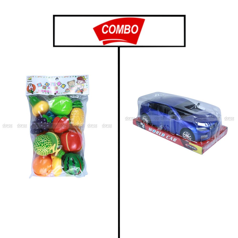 FRUIT TOYS SET COMBO & RACING CAR TOY FOR KIDS COMBO