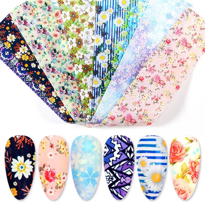 10 Pcs/Set Nail  Foil  Leopard Nail Transfer Foil Nails Art Stickers Decorations  Nails Accessories DIY Nails decoration
