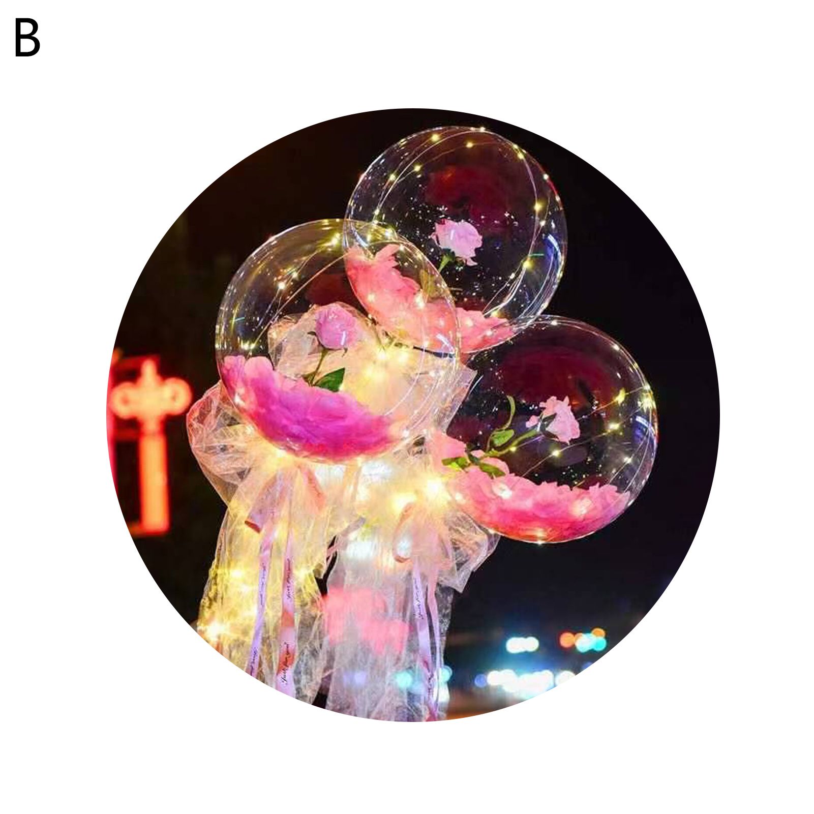 Bubble Balloonnimalist Add Romantic Touch LED Flower Balloon