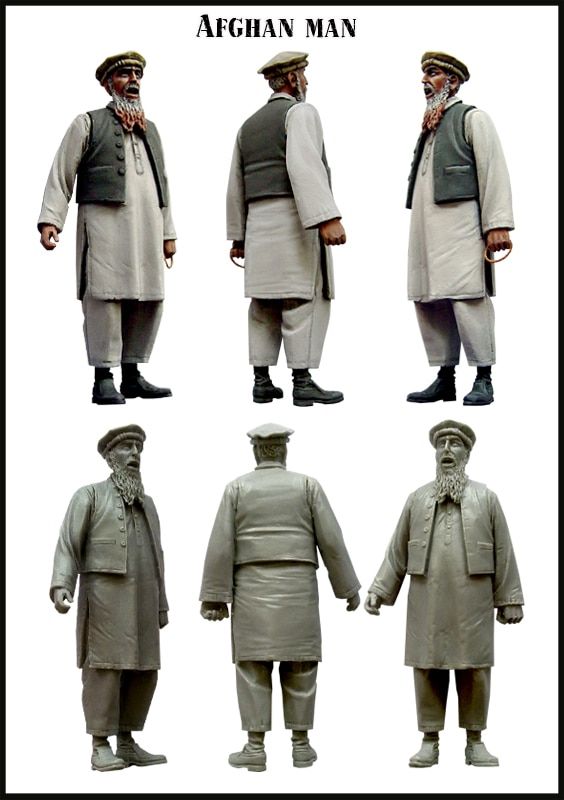 1/35 Resin Figures Model Kit-C204 WW2 AFGHAN MAN Unassembled unpainted