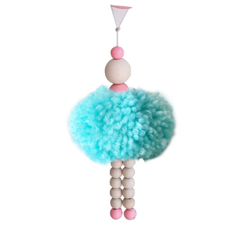 Ballet Dancer Hanging Decoration Girl Adornment Wooden Beads Toy For Wall Shelf Baby Kids Room Nursery Ornament Photography Prop