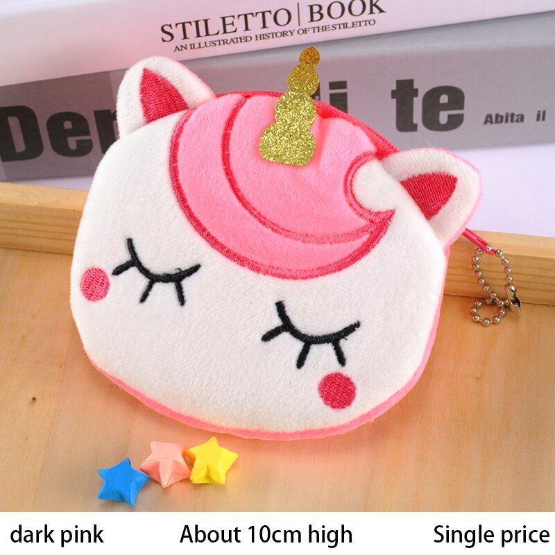 cute llaveros unicorn 4 Colors Cartoon Plush keyring student coin purse creative anime gift Children Key Pocket Change Poucht