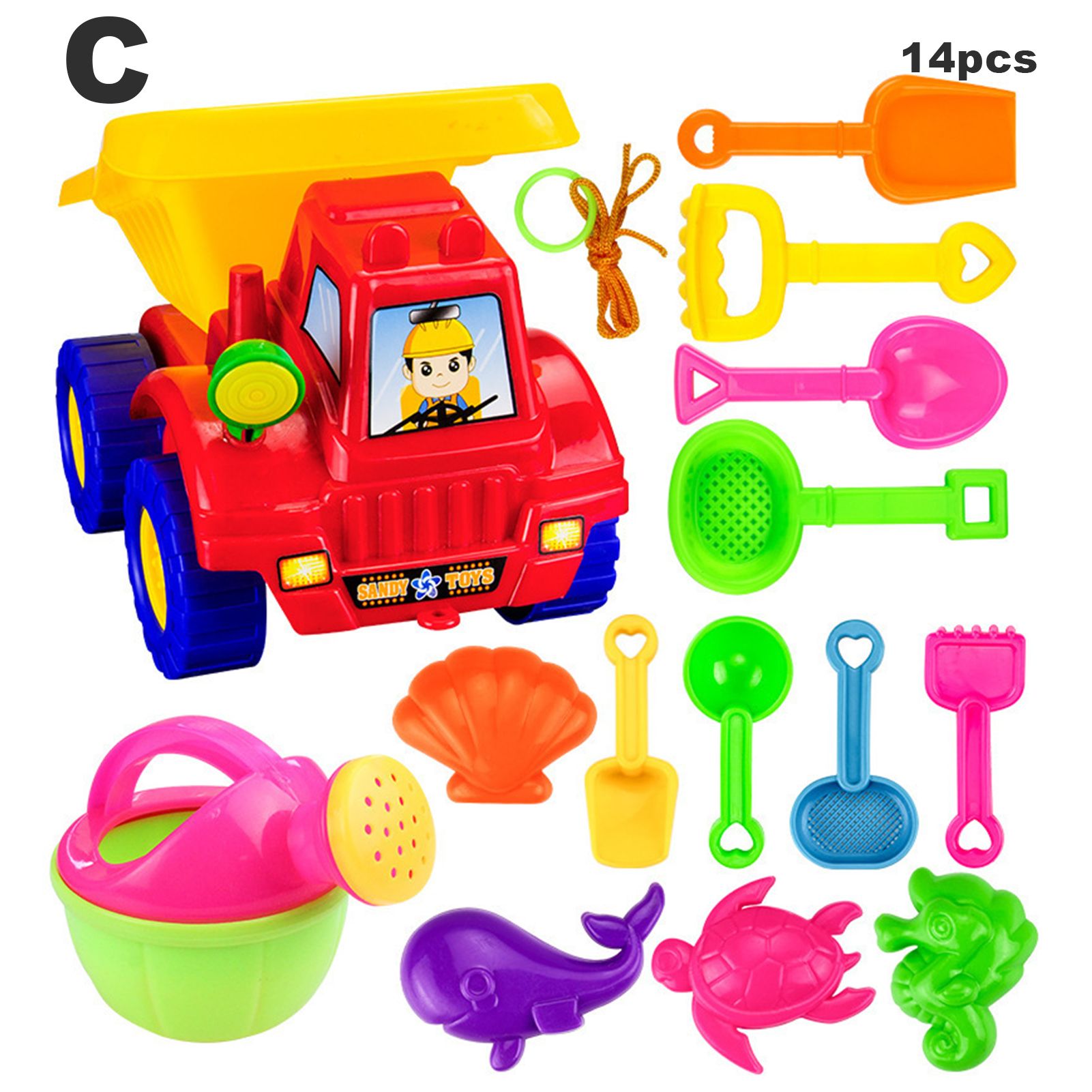 1 Set Beach Toy Lovely Portable Animal Shape Beach Sandbox Set for Summer